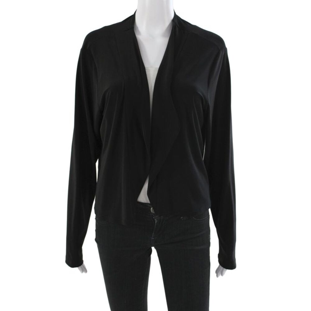 Sympli Womens Kimono Jacket Black Long Sleeve Plus Size 18